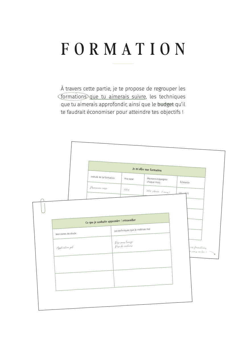 Formation – Pack de 5 pages